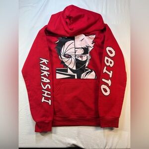 Jerzees Red Anime Graphic Sweater